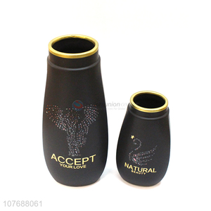 Wholesale modern home decoration frosted vase two-piece ceramic vase