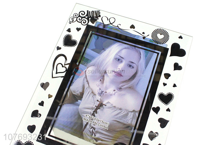 Custom Glass Frame Photo Frame Desk Picture Frame With Metal Easel