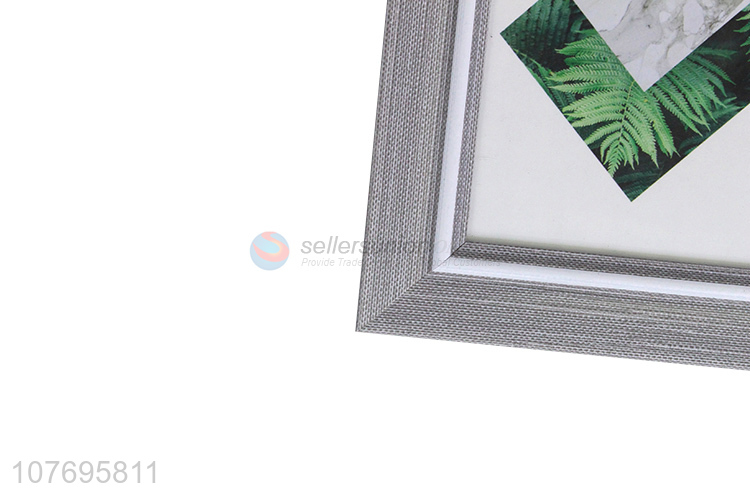 Low price decorative standing picture frame gray gird photo frame