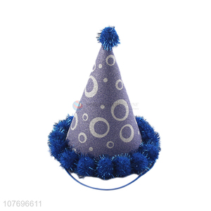 New arrival fashion glitter cone paper hat birthday party hat