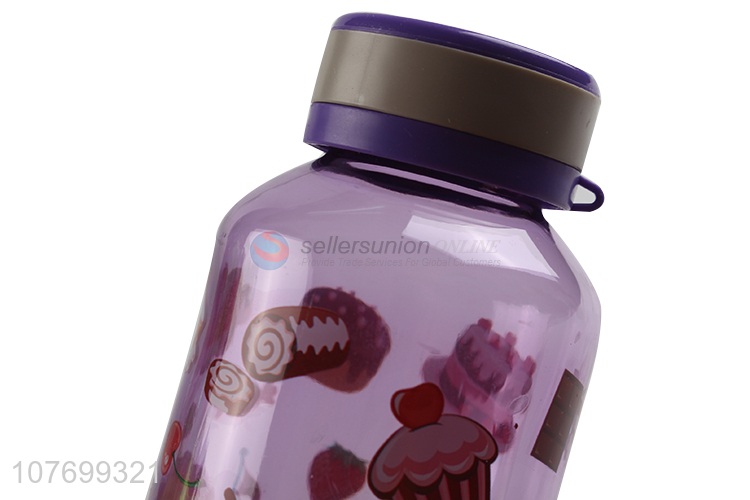 Wholesale purple cartoon water cup can carry water bottle