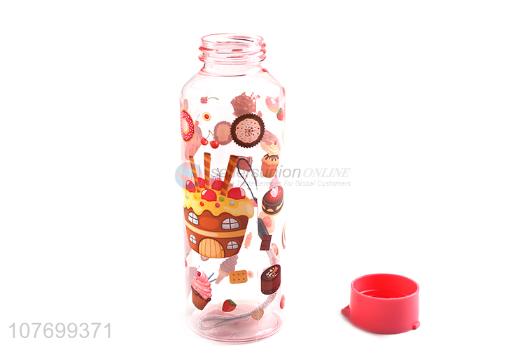 Wholesale pink cartoon water cup can carry water bottle