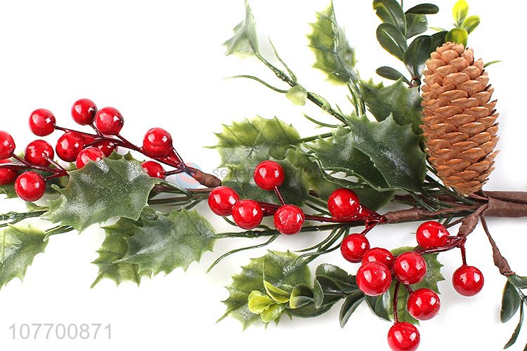 Wholesale Christmas decoration aritificial pinecone branch Christmas vine