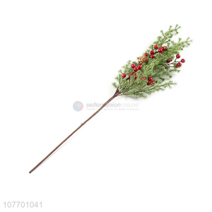 Factory direct sale pinecone red berry Christmas picks Christmas branch
