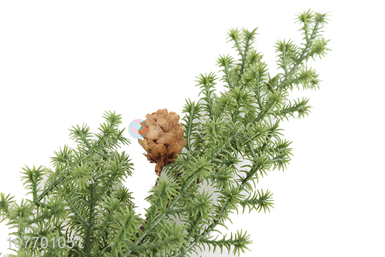 New arrival Christmas ornaments artificial long stem pine cone twigs