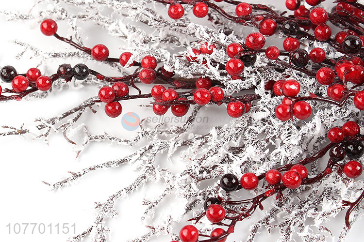New arrival Christmas decoration aritificial branch with pinecone red brerry