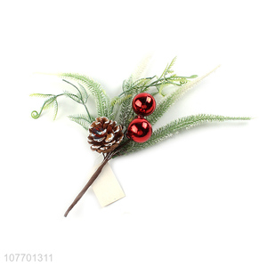 Factory price artificial pinecone red fruit Christmas branch twig