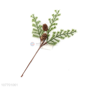 Hot product artificial pine cone twig for Christmas door decoration