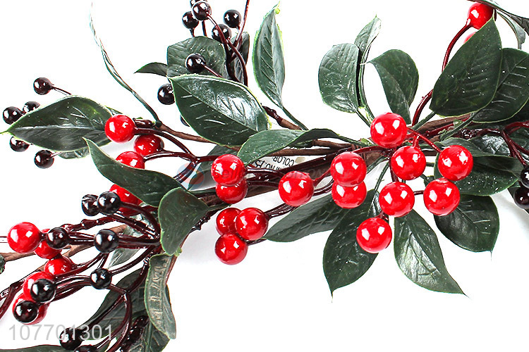 Good sale Xmas decoration artificial tree branch with red fruit