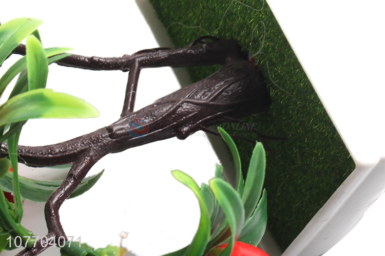 Wholesale home decoration simulation fruit plastic green plants