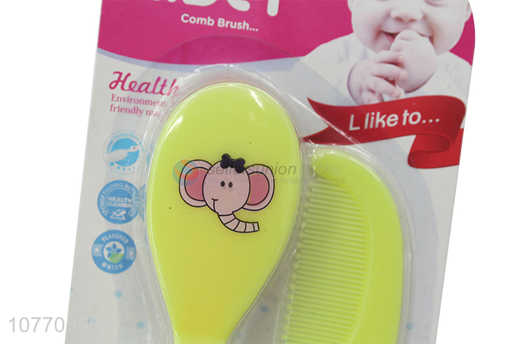 Hot sale cartoon baby comb and hair brush set