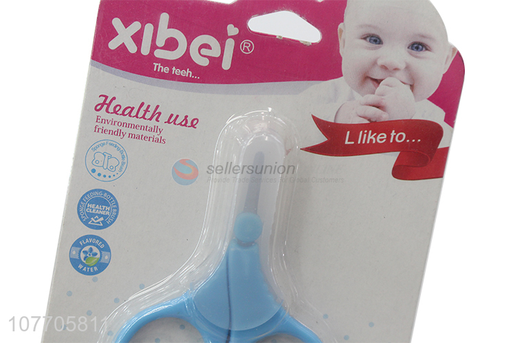 High quality baby scissor with cover, baby nail cutter with cover