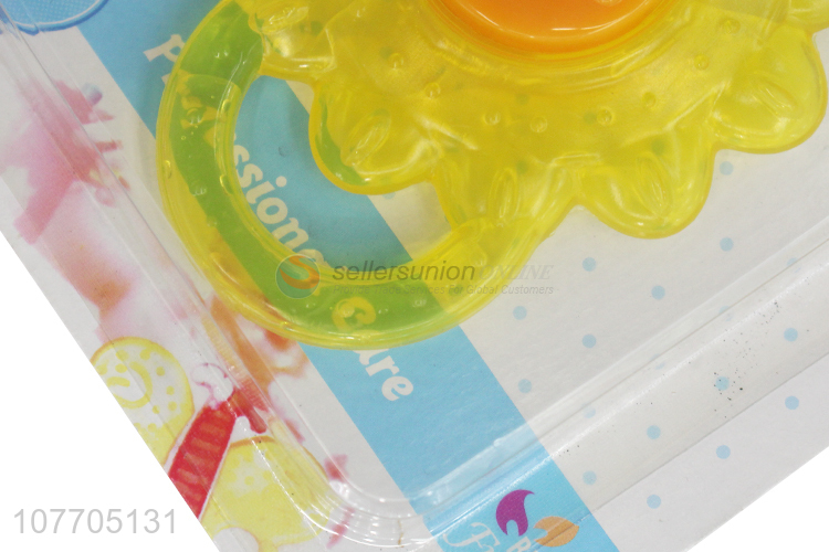 Promotional eco-friendly flower shape infant teething toy baby teether
