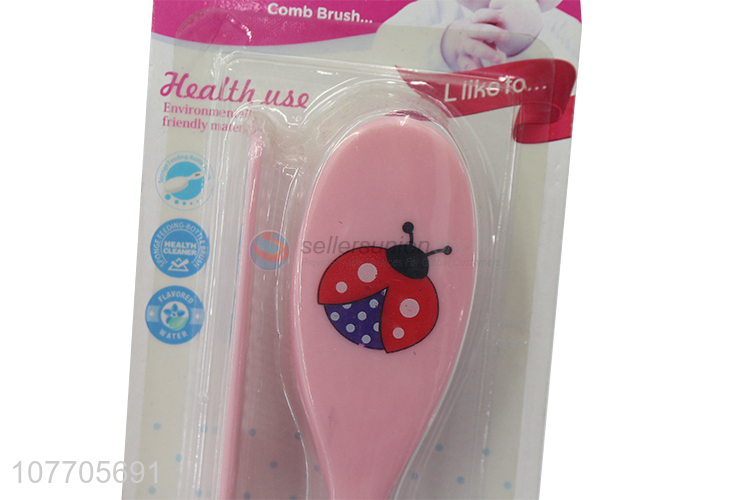 Wholesale cheap cartoon baby comb and hair brush set