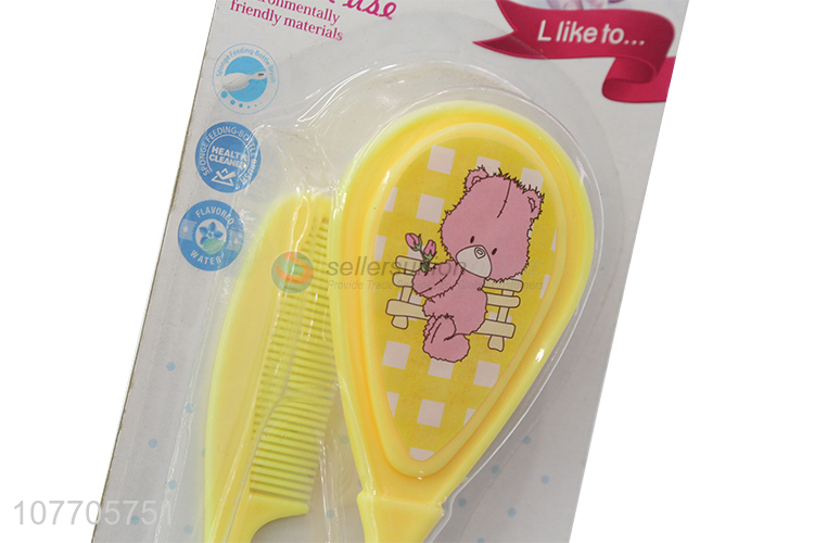 Good sale cartoon baby comb and hair brush set