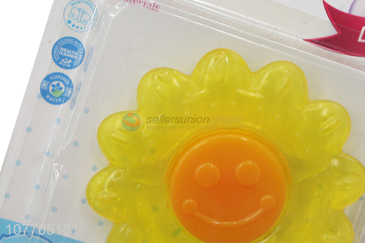 Promotional eco-friendly flower shape infant teething toy baby teether
