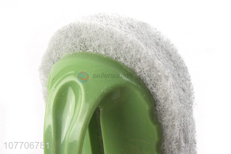 Wholesale household kitchen pot washing sponge brush with handle