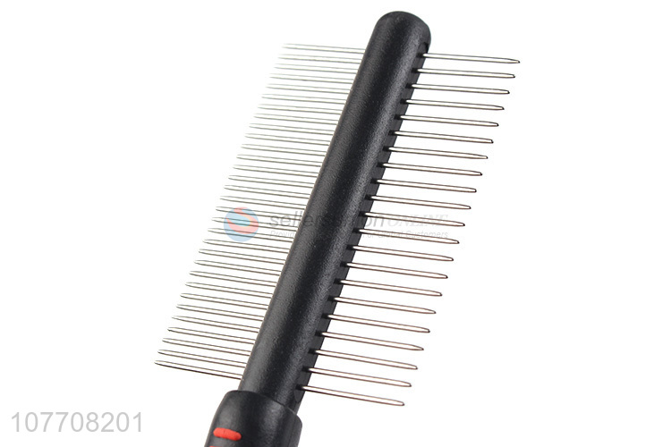 High quality double head pet comb round handle pet grooming comb