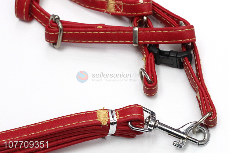 Good price pets dogs vented vest harness leash with high quality