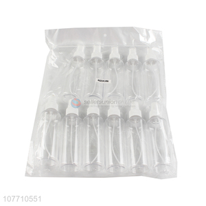 Wholesale 80ml clear empty cosmetic spray bottle plastic bottle for travel