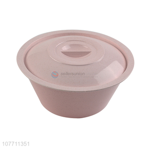 High quality unbreakable wheat straw fiber bowl plastic bowl with lid