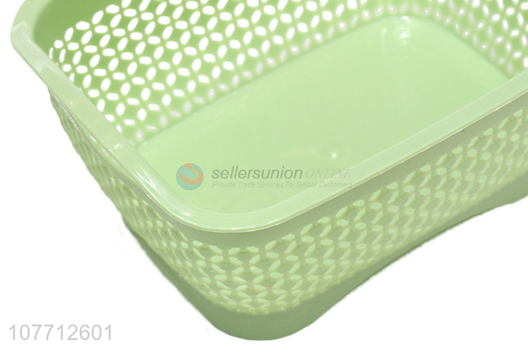Good Sale Rectangle Plastic Storage Basket With Handle For Household