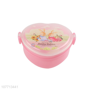 Wholesale portable love lunch box split lunch box with fork