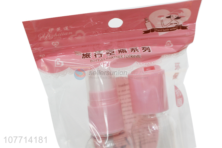 Hot Selling 2 Pieces Plastic Travel Empty Cosmetic Packaging Bottle Set