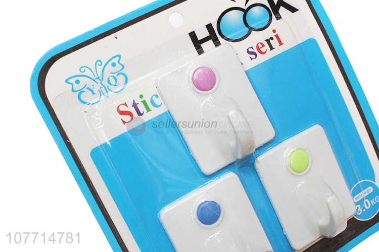 Good Price 3 Pieces Self-Adhesive Hook Fashion Sticky Hook