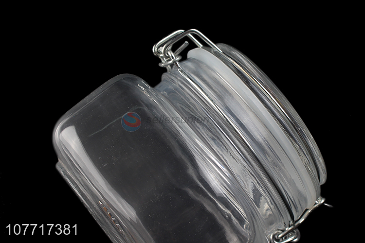High quality kitchen utensils clear glass marinated airtight jar