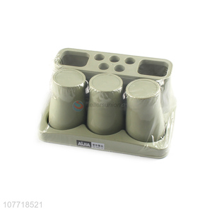 Top sale bathroom household storage box for toothbrush and tooth cup
