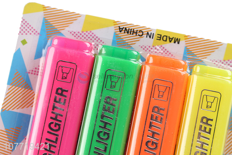 Fashion Design 4 Pieces Highlighter Marker Fluorescent Marker Pen