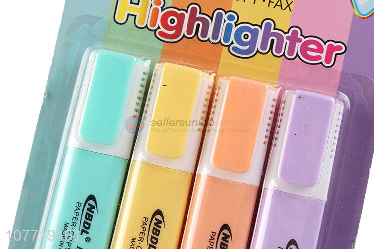 Top Quality 4 Pieces Highlighter Marker Fashion Stationery