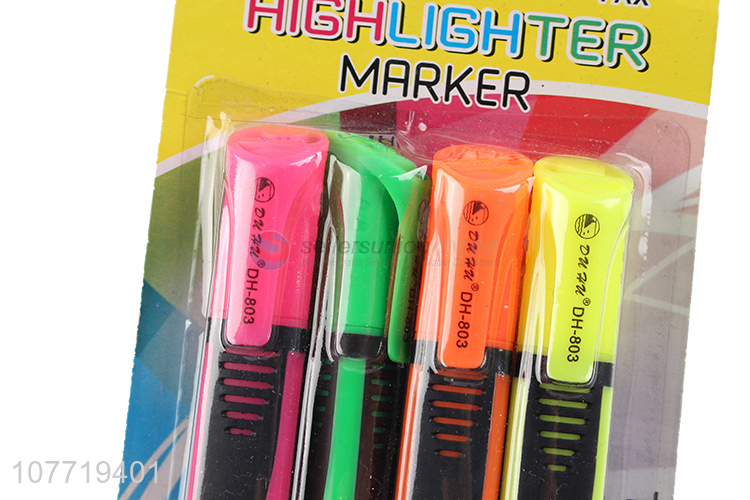 Best Sale 4 Colors Highlighter Marker Marking Pen Set