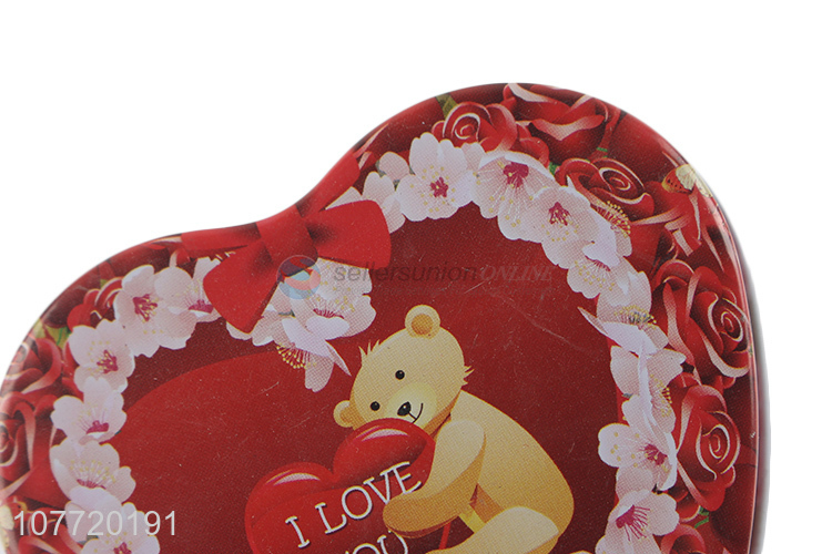 Heart shaped tinplate wedding candy box wedding candy tin box