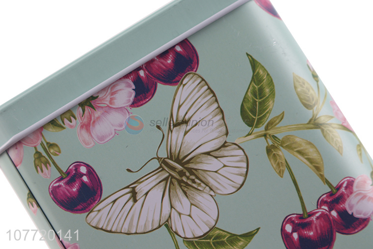 Wholesale square tea tin box tinplate box gift metal tin box packaging