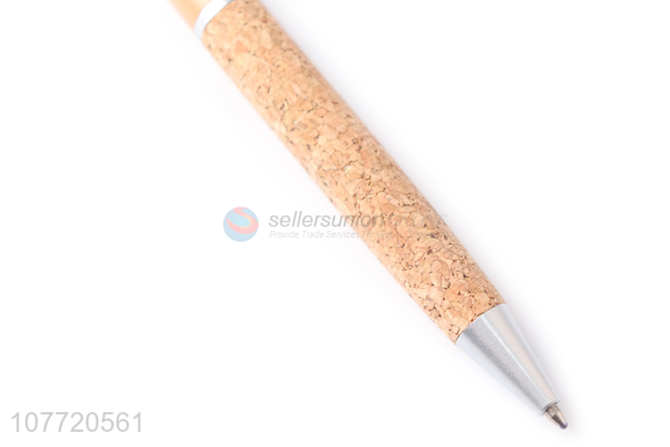 Good sale office supplies wood color rotating metal ball-point pens