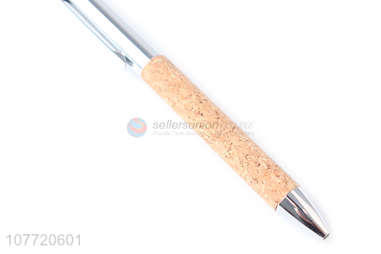 Latest arrival wood color rotating metal ballpoint pen for business gift