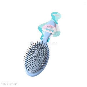 New design blue plastic hair brush comb for massage