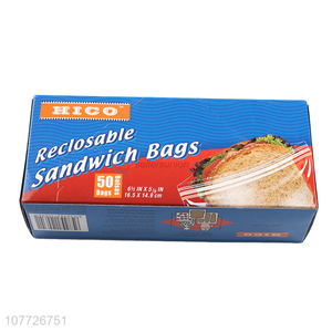 Factory supply low price reclosable sandwich bag for sale