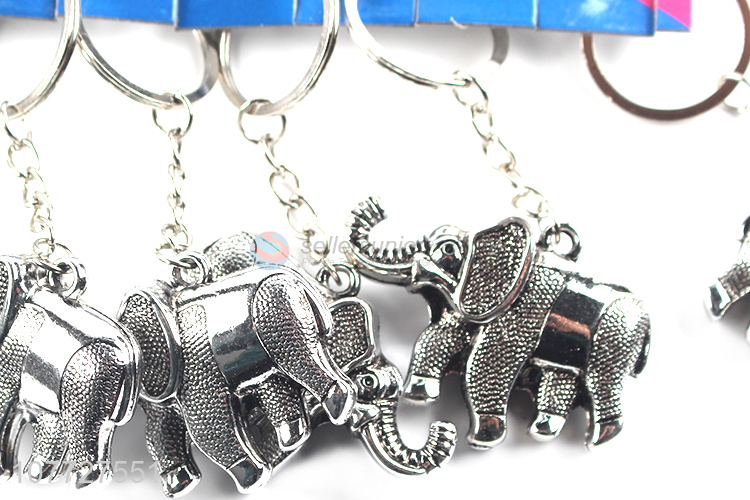 Best selling silver elephant key chain pvc key chain for souvenir