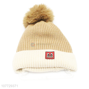 Top seller toddler children winter cap knitting beanie hat