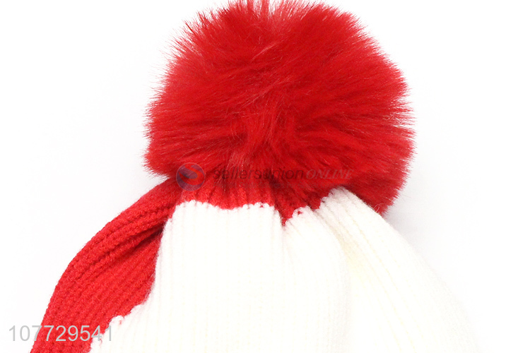 Wholesale kids winter pompom hat toddler beanie cap outdoor cap