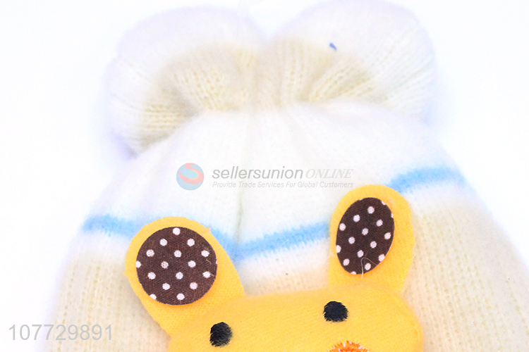 Most popular cartoon giraffe kids winter cap knitted beanie hat
