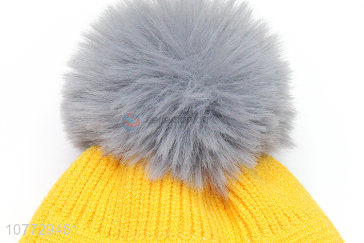 Latest arrival toddler children winter jacquard knitting beanie hat