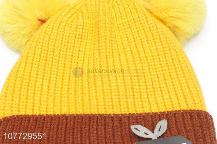 Competitive price toddler children winter cap knitting beanie hat