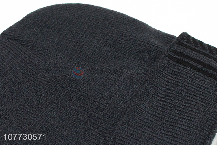 Best selling men winter cap men fleece lining sport beanie hat