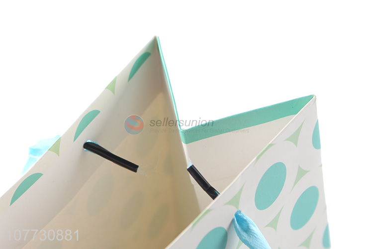 High quality mint green geometric round gift bag birthday gift bag