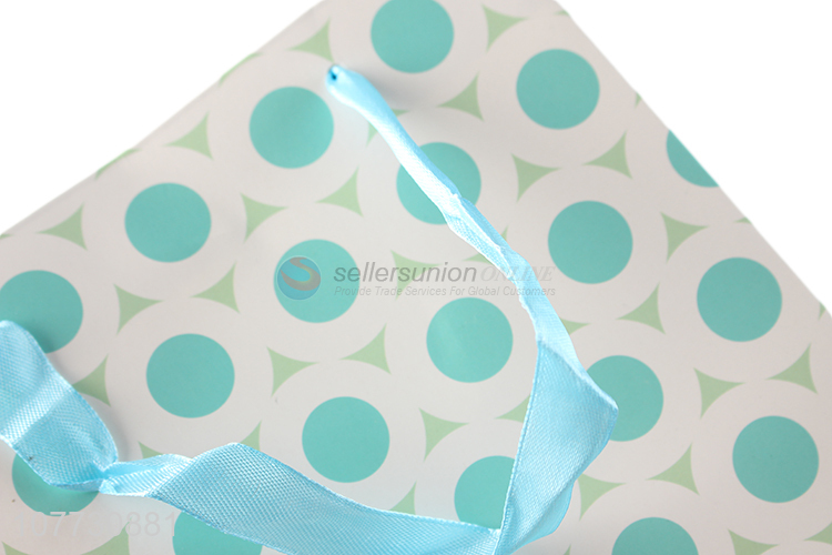 High quality mint green geometric round gift bag birthday gift bag