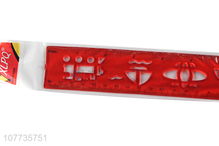 Promotional kids stencil ruler children drawing ruler with low price